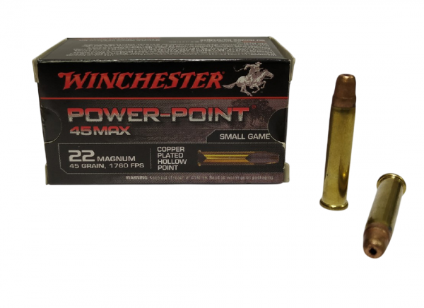 Патрон охотничий к.22WMR Winchester Hollow Point PP 45gr.