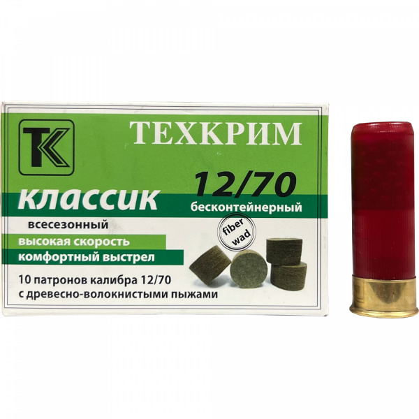 Патрон к.12х70 ТехКрим Классик №3 36 г б/к