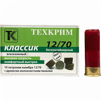 Патрон к.12х70 ТехКрим Классик №1 36 г б/к