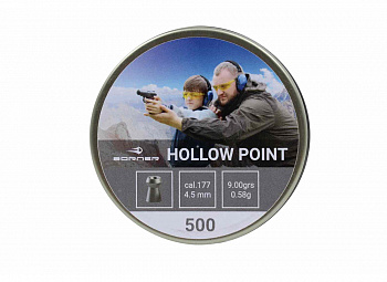 Пули пневматические к.4,5мм Borner Hollow Point m=0,58 г.(500шт)