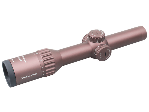 Прицел оптический Vector Optics Continental Tactical 1-6x24 FDE, сетка VET-BTR (Mil) d=30 мм, подсв.