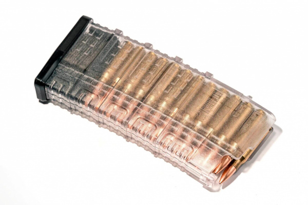 Магазин Сайга-308 к.7,62х51 25 мест, прозрачный (PUF GUN)