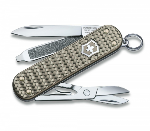 Нож-брелок Victorinox 0.6221.4031G Precious Alox, Infinite Grey