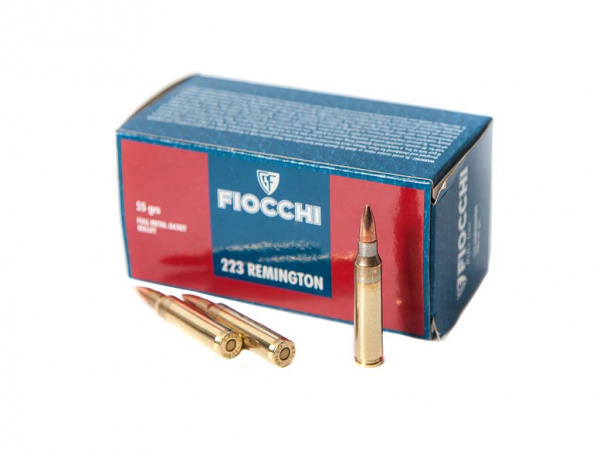 Патрон охотничий к.223Rem Fiocchi FMJ 55 gr./3,56 г. (50)